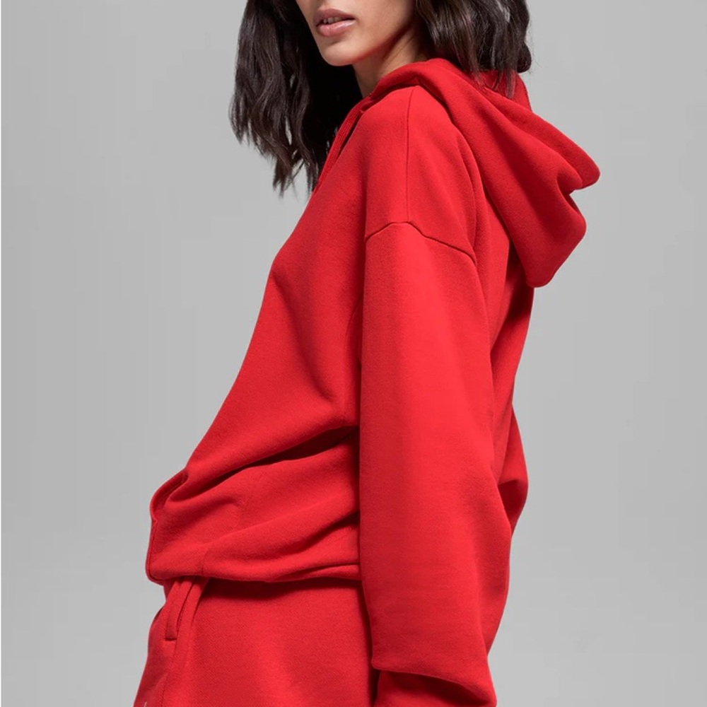 Alo Accolade Hoodie Bright Red NWT - Picture 3 of 7